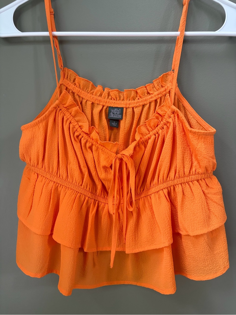 Wild Fable Orange Top sz Small Adjustable straps like new